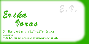 erika voros business card